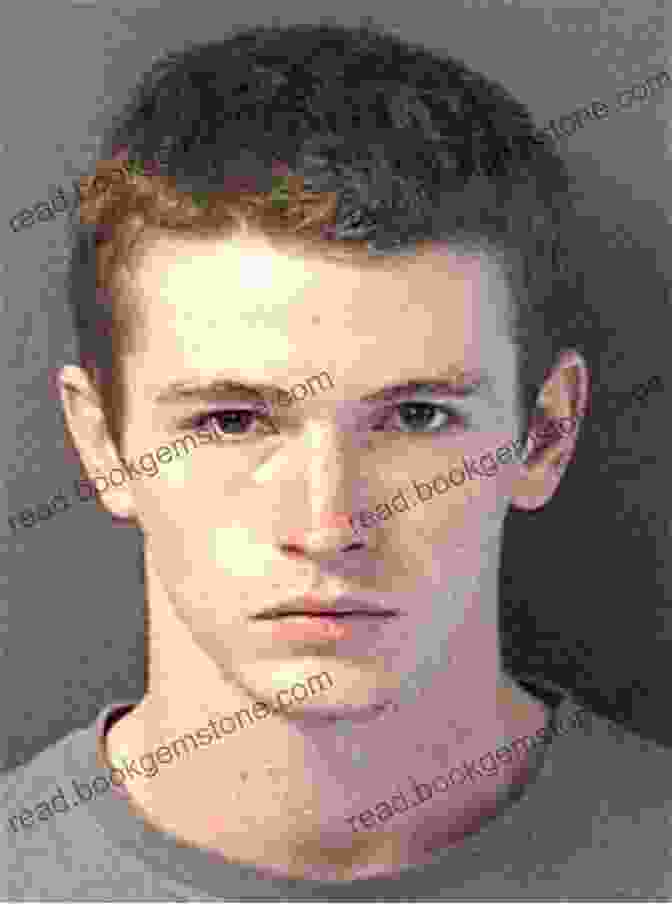 A Black And White Photograph Of Alex King 14, A Young Man With A Serious Expression, Wearing A Prison Uniform Dead Man Walking (Alex King 14)