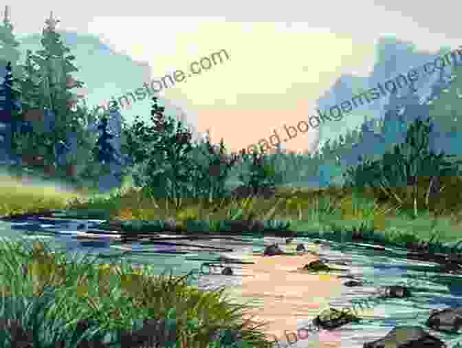 A Colorful Watercolor Painting Of A Landscape, With Mountains, Trees, And Water. 101 Watercolor Stories : Learn Laugh Cry And Improve Your Watercolor Paintings