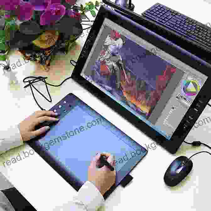 A Digital Artist Using A Tablet To Create A Digital Painting. The Gift: Creativity And The Artist In The Modern World