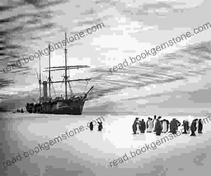 A Group Of Explorers Posing In Front Of A Ship In Antarctica. From Ice Floes To Battlefields: Scott S Antarctics In The First World War