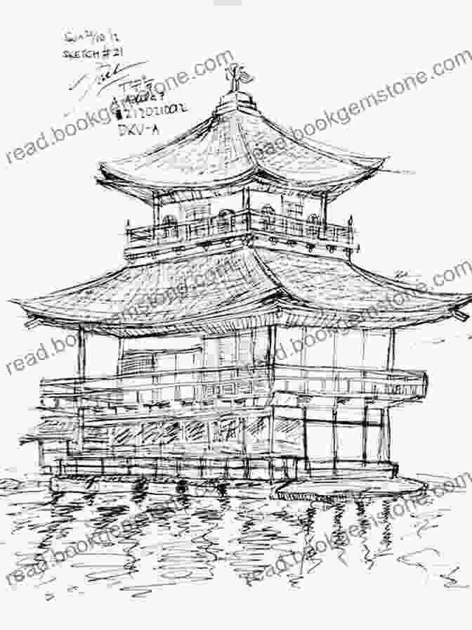 A Sketch Of A Traditional Japanese Temple In Kyoto Sketches Of Japan: A Visual Diary
