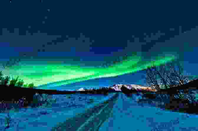 A Vast Icy Tundra With A Vibrant Aurora Borealis In The Sky Dramatic Color In The Landscape