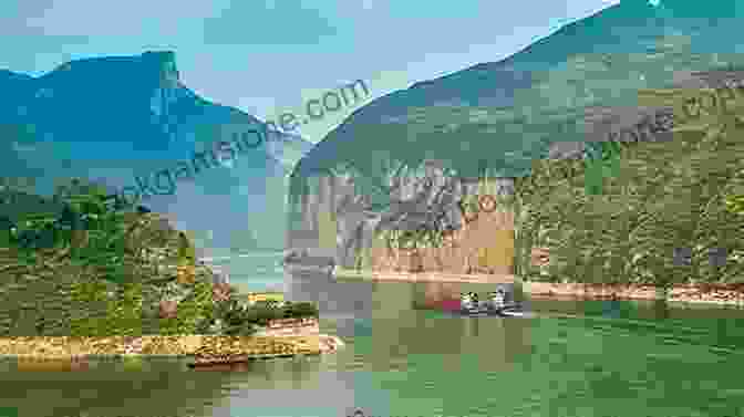 Panoramic View Of The Yangtze River Flowing Through A Winding Gorge, Surrounded By Verdant Hills. China The Dragon : A Glimpse Of China: Past And Present Personal Observations With Political Historical Cultural Current Events And Technological Advances Two